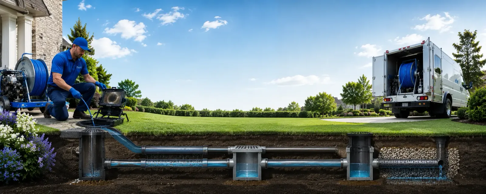 Outdoor drain cleaning information for Waterville, VT